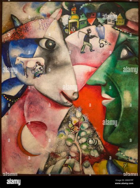 chagall i and the village|the village artist.